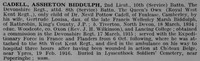 Cadell A B 2nd Lt 10th Devonshire Regiment