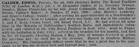 Calder E Pte 44 10th Royal Fusiliers