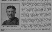 Calkin J E 2nd Lt 22nd Northumberland Fusiliers Obit De Ruvignys Roll Of Honour Vol 3