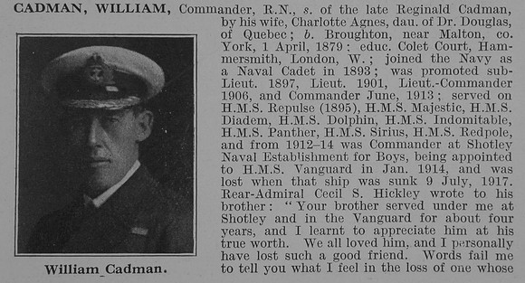 Cadman W Comm Royal Navy Obit De Ruvignys Roll Of Honour Vol 3