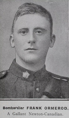 Ormerod F Bmdr Canadian Field Artillery