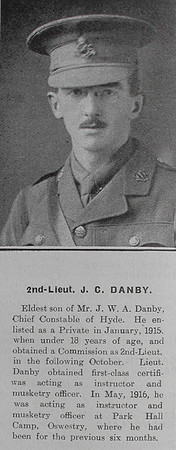 Danby J C 2nd Lt Army Cyclist Corps