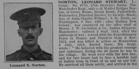 Norton L S LCpl 8770 17th Manchester Regiment Obit Part 1 De Ruvignys Roll Of Honour