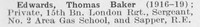 Edwards T B Sergt 15th London Regiment