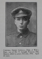 Cowgill E Cpl 6th West Riding Regt Craven Roll Of Honour