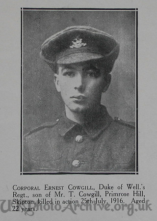 Cowgill E Cpl 6th West Riding Regt Craven Roll Of Honour