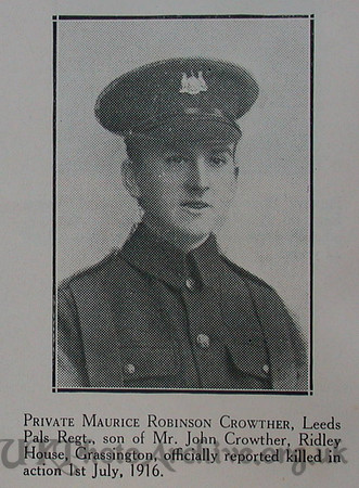 Crowther M R Pte 15th West Yorks Regt Craven Roll Of Honour