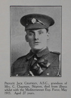 Chapman J Pte ASC Craven Roll Of Honour