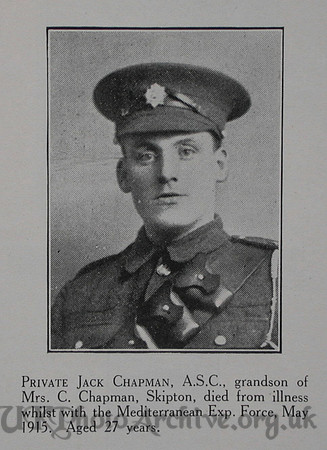 Chapman J Pte ASC Craven Roll Of Honour