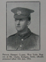 Clarke H Pte 5th West Yorks Regt Craven Roll Of Honour