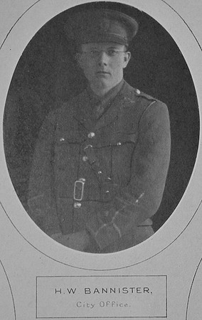 Bannister H W 2nd Lt 10th Lincolnshire Regiment Lloyds Bank Memorial Album