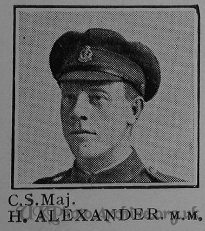 Alexander H CSM MM Royal Army Medical Corps Cast Iron Sixth - Captain E G Godfrey 1938