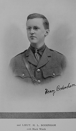 Bodenham H L 2nd Lt 11th Black Watch Downside In The War