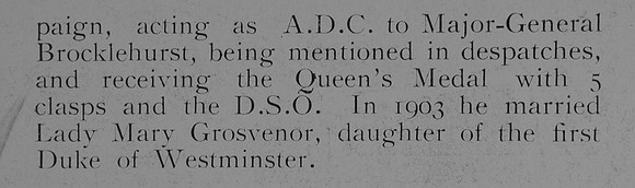 Crichton H W C Brevet Lt Col Vis MVO DSO Royal Horse Guards Short Record Of Service Part 2