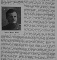 King C E D Captain MC 2nd King's Own Yorkshire Light Infantry Obit De Ruvignys Roll Of Honour Vol 3