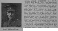 King C W 2nd Lt Machine Gun Corps Obit De Ruvignys Roll Of Honour Vol 3