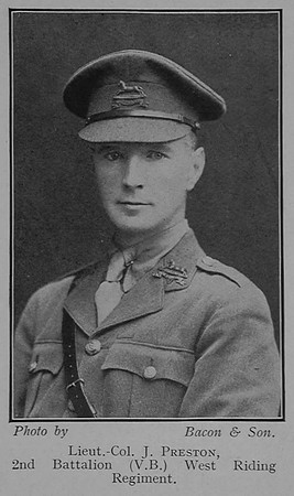 Preston J Lt Col 2nd West Riding Regiment