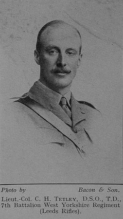 Tetley C H Lt Col DSO 7th West Yorkshire Regiment