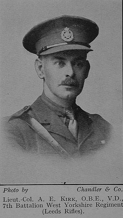 Kirk A E Lt Col OBE 7th West Yorkshire Regiment