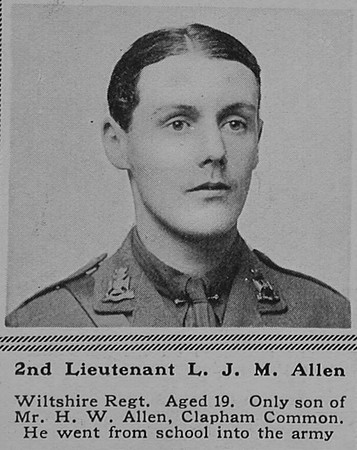 Allen L J M 2nd Lt 6th Wiltshire Regiment The Sphere 23rd Sep 1916