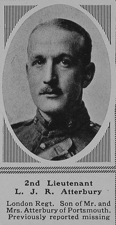 Atterbury L J R 2nd Lt 4th London Regt The Sphere 26th May 1917
