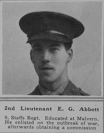 Abbott E G 2nd Lt 5th South Staffs Regt The Sphere 9th June 1917
