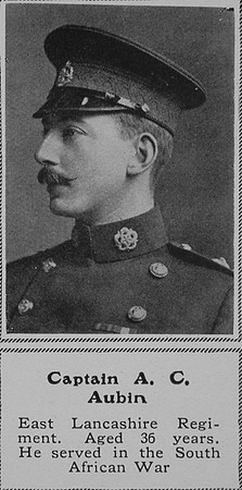 Aubin A C Captain East Lancs Regiment The Sphere 24th Oct 1914