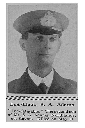 Adams S A Eng Lt HMS Indefatigable Royal Navy