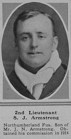 Armstrong S J 2nd Lt 12th Northumberland Fusiliers The Sphere 6th May 1916