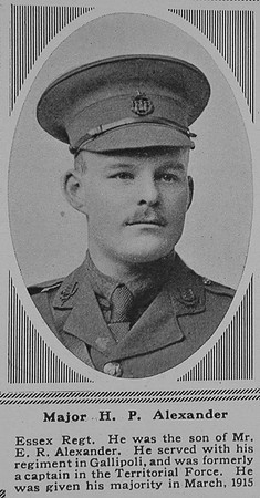 Alexander H P Major 6th Essex Regt The Sphere 26th May 1917