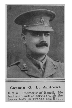 Andrews G L Captain RGA The Sphere 6th July 1918