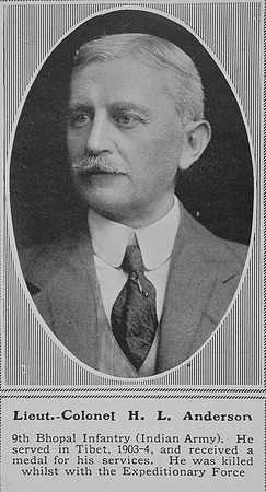 Anderson H L Lt Col Indian Army The Sphere 21st Nov 1914
