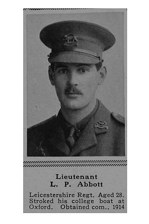 Abbott L P Lt 7th Leicestershire Regiment The Sphere
