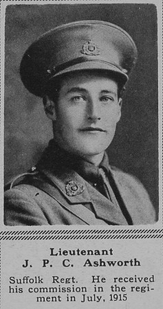Ashworth J P C Lt Suffolk Regt The Sphere 28th July 1917