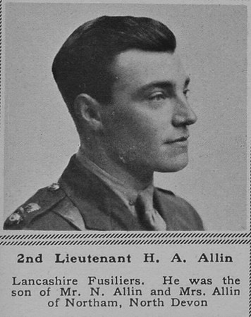 Allin H A 2nd Lt Lancashire Fusiliers The Sphere 19th Jan 1918