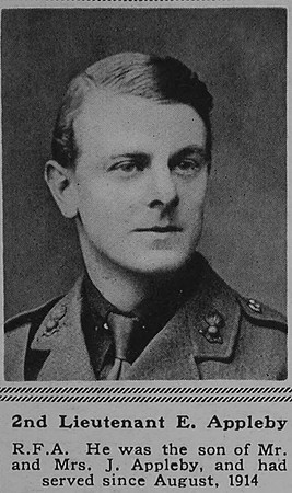 Appleby E 2nd Lt Royal Field Artillery The Sphere 24th Mar 1917