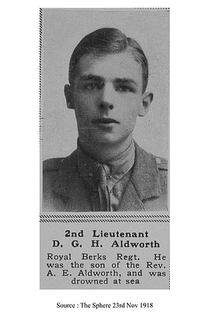 Aldworth D G H 2nd Lt 3rd Royal Berkshire Regiment