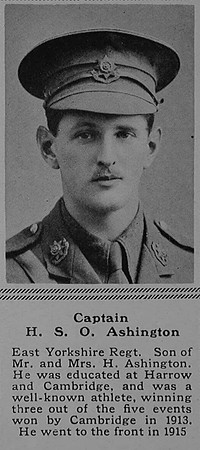 Ashington H S O Captain 7th East Yorkshire Regiment The Sphere 10th Mar 1917