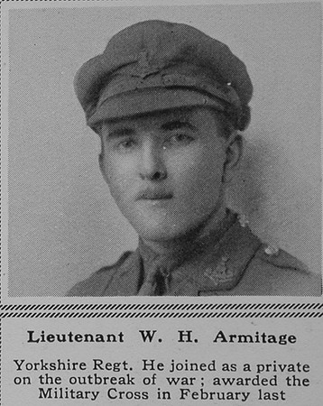 Armitage W H Lt 9th Yorkshire Regiment The Sphere 8th July 1916