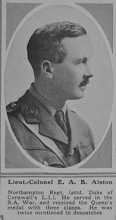 Alston E A B Lt Col Northants Regt The Sphere 24th Nov 1917
