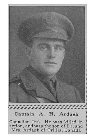 Ardagh A H Captain CEF The Sphere 18th Aug 1917