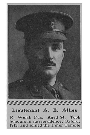 Allies A E Lt 8th Royal Welsh Fusiliers The Sphere 30th Sep 1916
