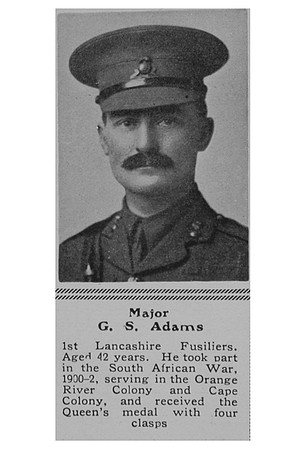 Adams G S Major 1st Lancashire Fusiliers