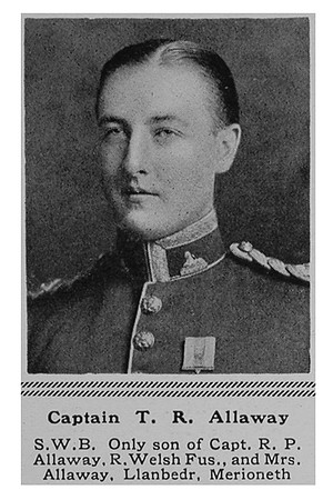 Allaway T R Captain 3rd South Wales Borderers The Sphere 26th Aug 1916