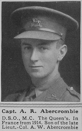 Abercrombie A R Captain DSO MC 1st Royal West Surrey Regiment The Sphere 22nd Feb 1919