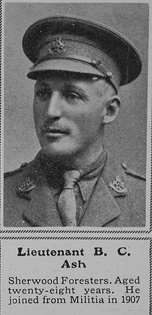 Ash B C Lt Notts And Derby Regiment The Sphere 10th Oct 1914