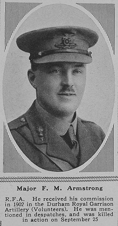 Armstrong F M Major RFA The Sphere 17th Nov 1917