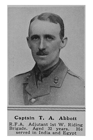 Abbott T A Captain Royal Field Artillery