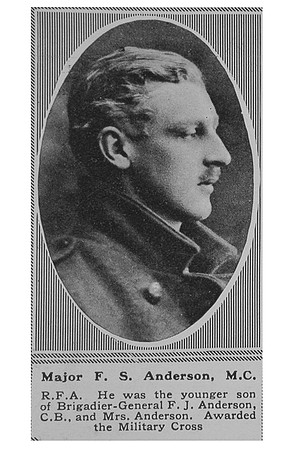 Anderson F S Major MC RFA The Sphere 26th Oct 1918
