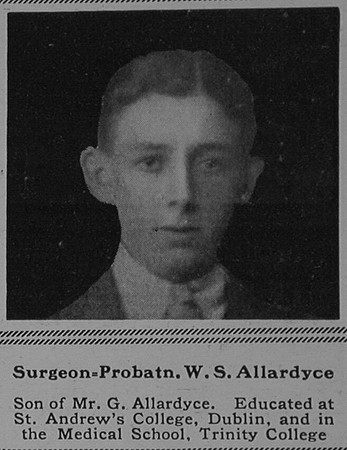 Allardyce W S Surgeon Probationer H.M.S. Negro Royal Naval Volunteer Reserve The Sphere 3rd Mar 1917